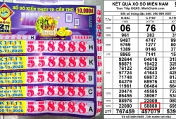 Vé số tứ quý 8888 trúng giải nhất đài Cần Thơ – đại lý xác nhận đã đổi thưởng
